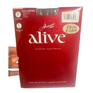 Hanes Control Full Support Control Top Pantyhose Size B Cocoa